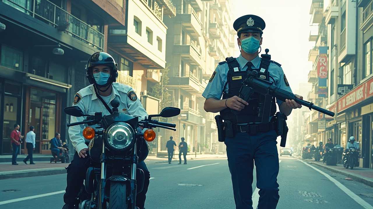 民警在处理涉外案件时进行语言沟通